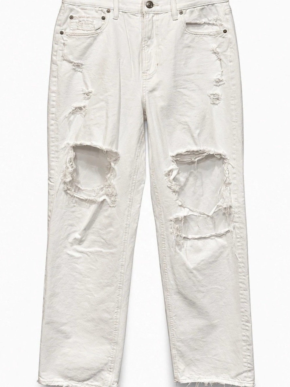 American Eagle Highest Rise Baggy Straight Distressed Straight Leg Jeans